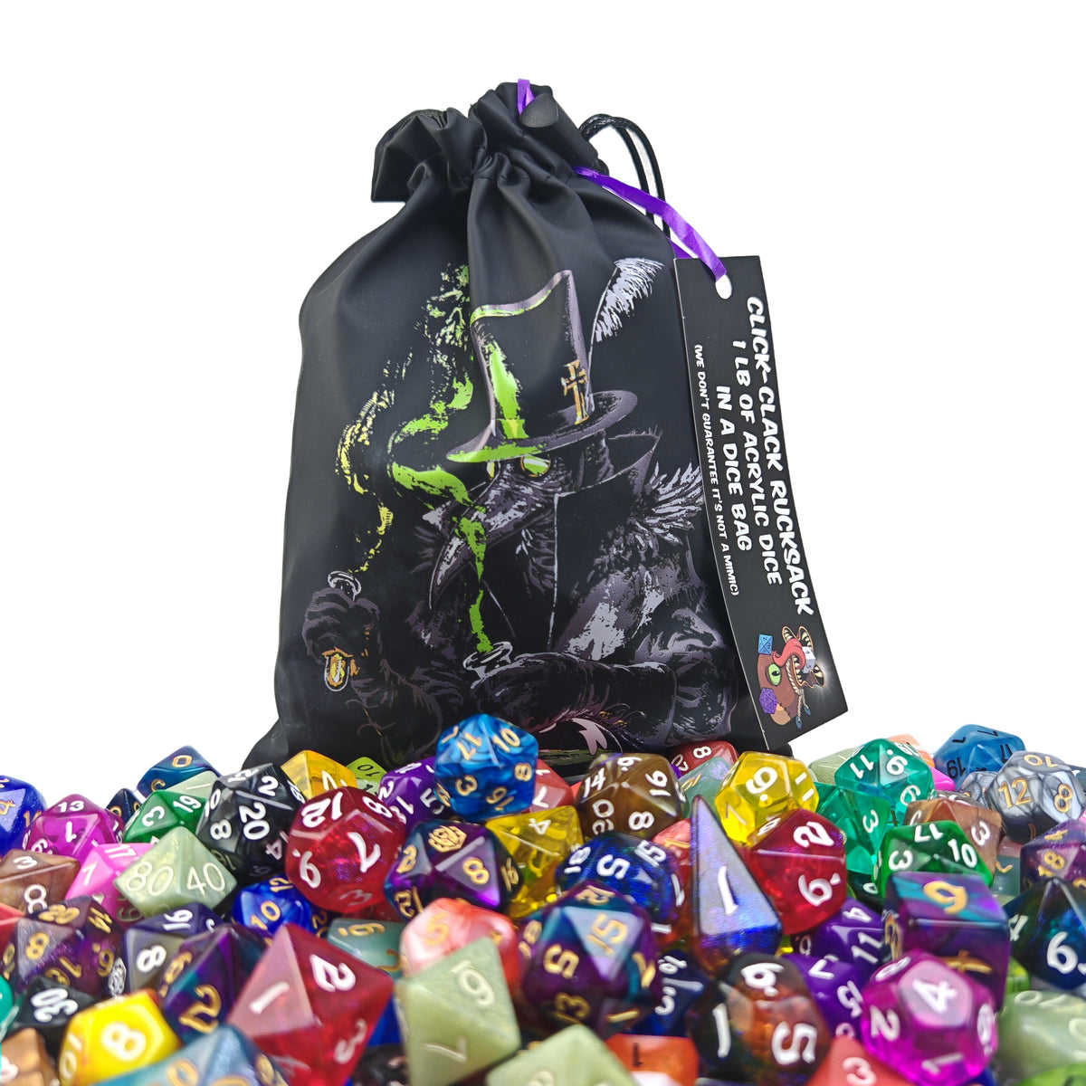 Click Clack Rucksack - 1LB of Acrylic Dice – Hymgho Premium Dice