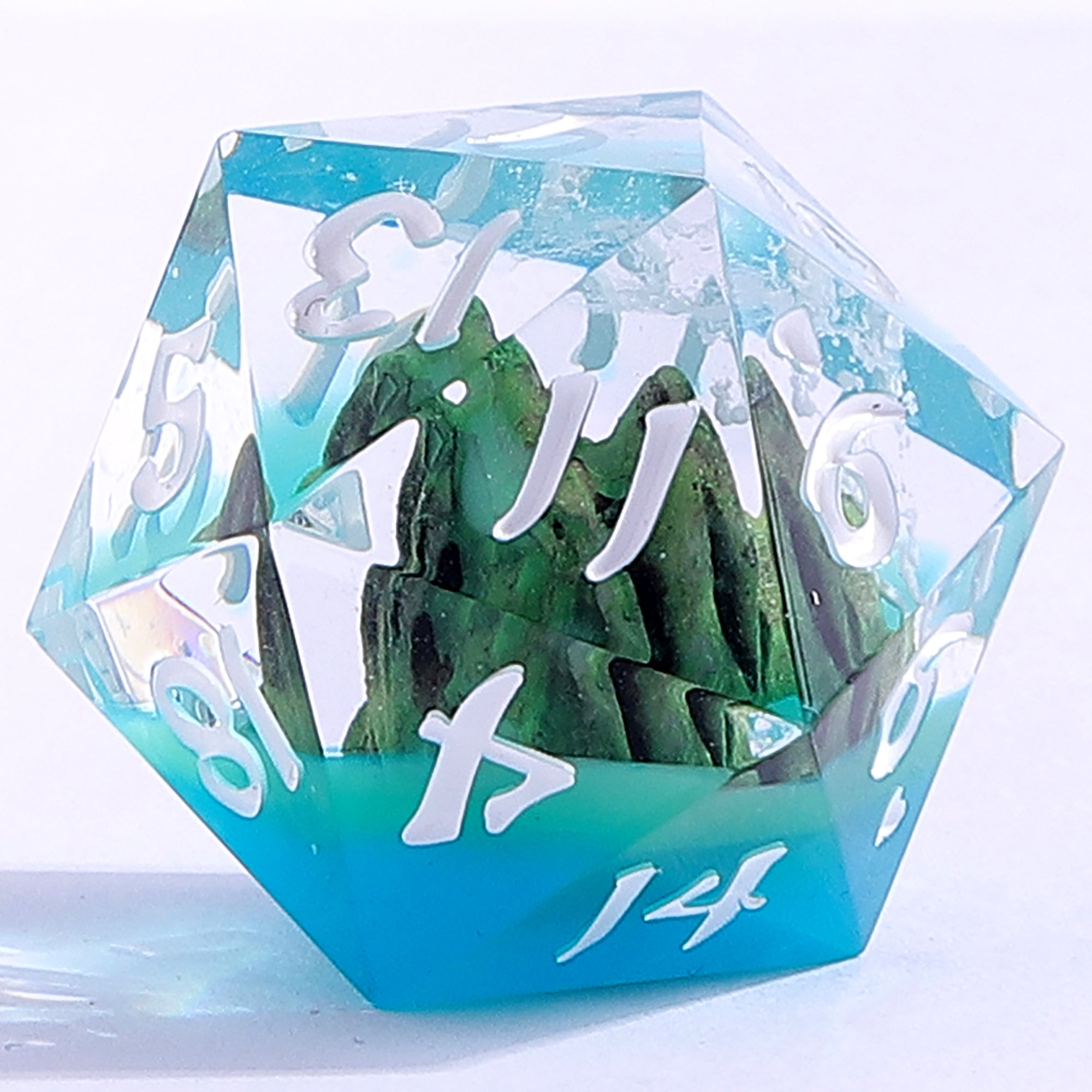 Captured Magic Sharp Edge Resin Dice Set - Mystic Peaks