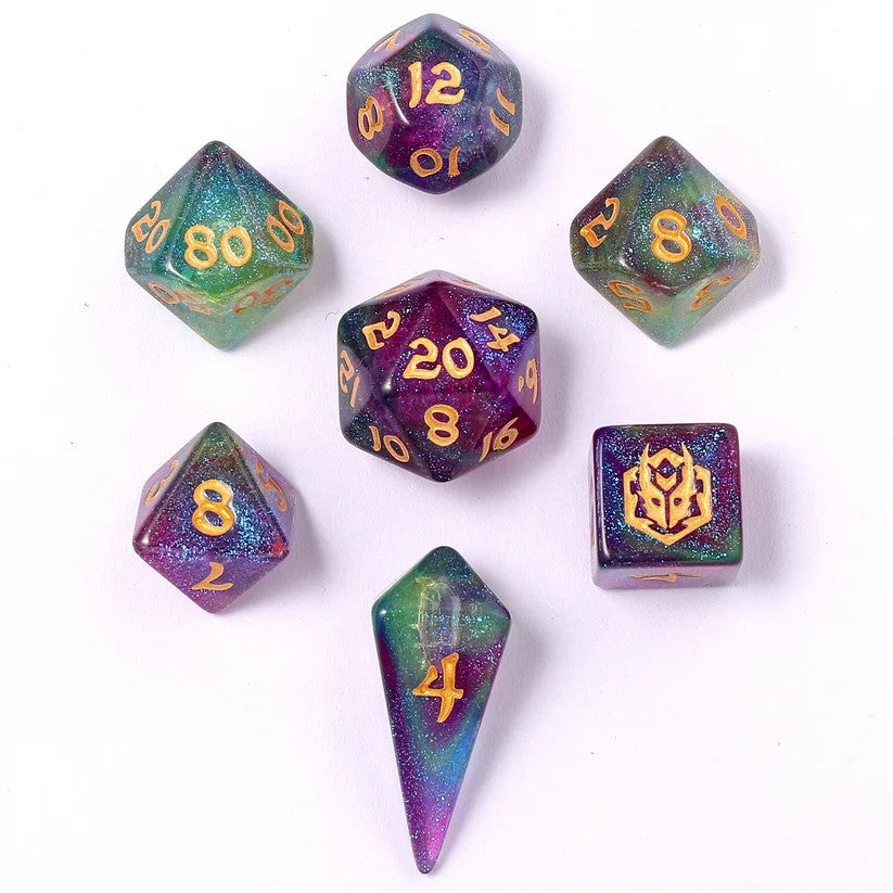 Mini Polymer RPG Dice Set - Siren's Melody