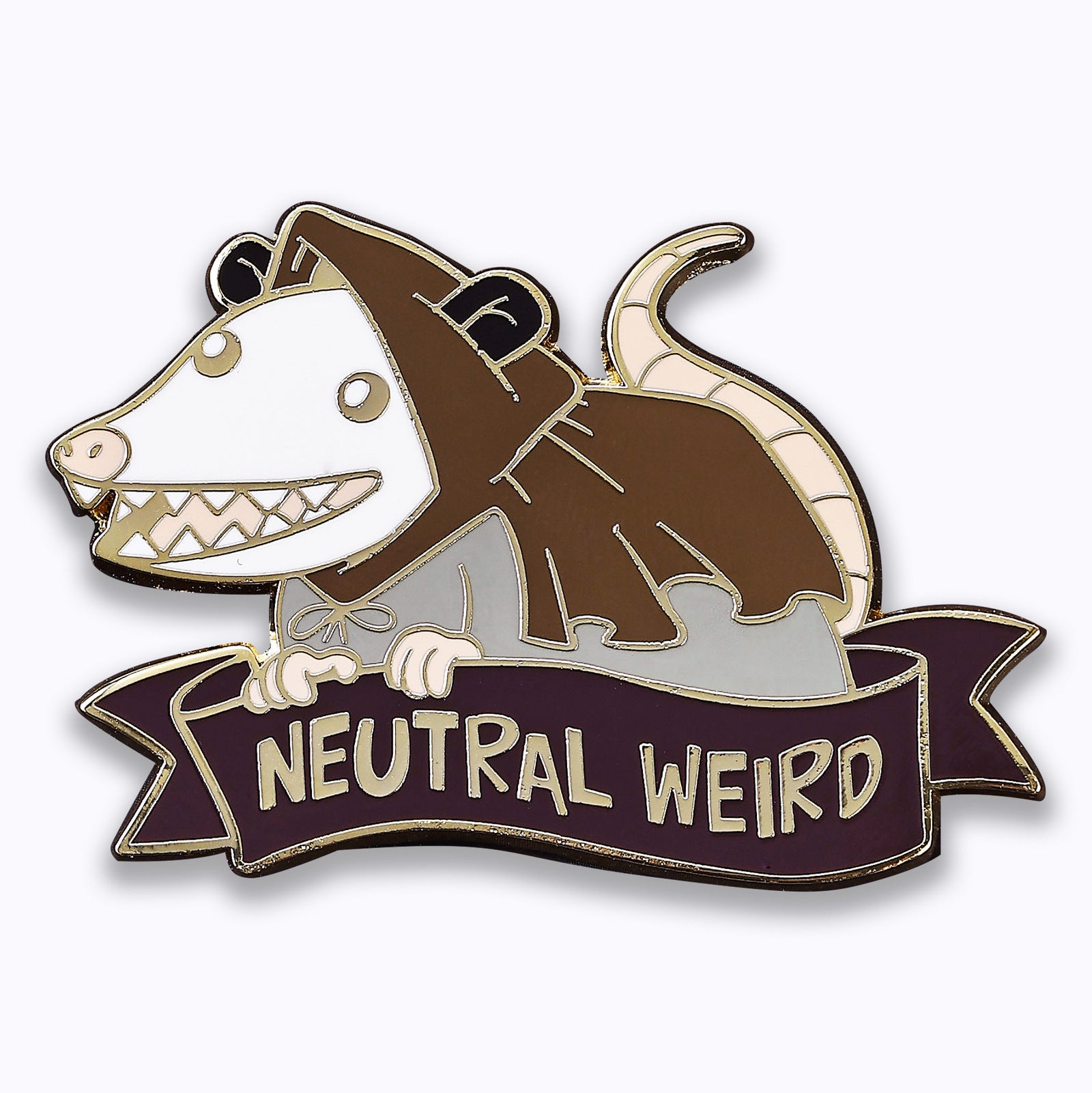 Alternative Alignments Enamel Pin - Neutral Weird - Opossum